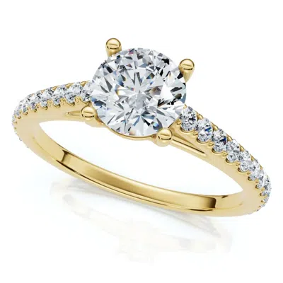 Pompeii3 1.30ct Diamond Engagement Ring 14k Gold Lab Grown In Metallic