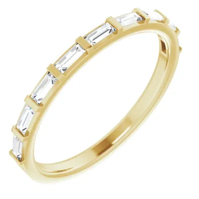Pompeii3 1/3ct Baguette Cut Wedding Ring Anniversary Band 14k Gold Lab Grown