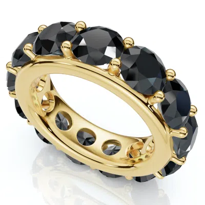 Pompeii3 13ct Black Diamond Eternity Ring 10k Gold Lab Grown