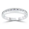 Pompeii3 1/3ct Channel Set Diamond Wedding Ring Solid 14k White Gold In Multi