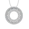 Pompeii3 1/3ct Circle Diamond Pendant 14k Gold 3/4" Tall Necklace Lab Grown