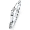 Pompeii3 1/3ct Diamond Contour Wedding Guard Ring Womens Band 14k Gold Lab Grown In Multi