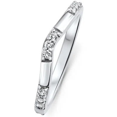 Pompeii3 1/3ct Diamond Contour Wedding Guard Ring Womens Band 14k Gold Lab Grown In Multi