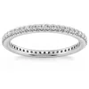 Pompeii3 1/3ct Diamond Skinny Stackable Eternity Ring 14k White Gold Womens Wedding Band In Multi