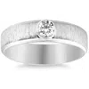 Pompeii3 1/3ct Diamond Men's Brushed Wedding Band In Gold Or Platinum Lab Grown 6mm In Multi