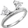 Pompeii3 1/3ct Diamond Ring Wrap Style Wedding Ring 14k White Gold In Silver