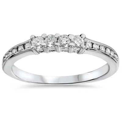 Pompeii3 1/3ct Diamond Wedding Ring 14k White Gold In Multi