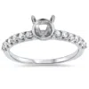 Pompeii3 1/3ct Half Eternity Diamond Ring 14k White Gold In Multi