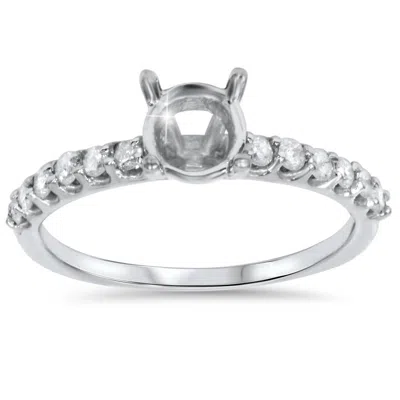 Pompeii3 1/3ct Half Eternity Diamond Ring 14k White Gold In Multi