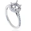Pompeii3 1/3ct Halo Diamond Ring Setting 14k White Gold In Multi