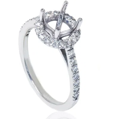 Pompeii3 1/3ct Halo Diamond Ring Setting 14k White Gold In Multi