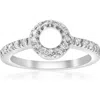Pompeii3 1/3ct Pave Halo 14k White Gold Diamond Engagement Setting Mount In Multi