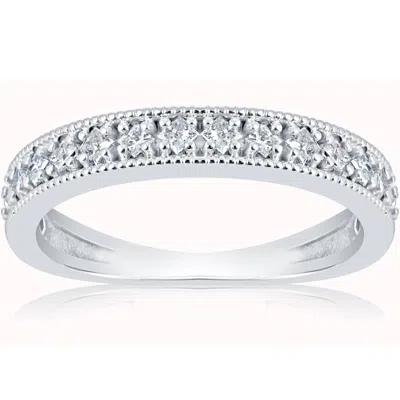 Pompeii3 1/3ct Princess Cut Diamond Wedding Ring White Gold In Multi