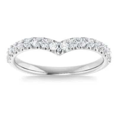 Pompeii3 1/3ct Round Cut Accent Wedding Ring Anniversary 14k Gold Lab Grown In Silver