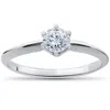 Pompeii3 1/3 Ct Solitaire Diamond Engagement Ring 14k White Gold In Silver