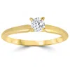 Pompeii3 1/3ct Round Diamond Solitaire Engagement Ring 14k Yellow Gold In Multi