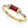 Pompeii3 1/3ct Thin Ruby Diamond Stackable Wedding Ring 14k Gold Lab Grown In Gold