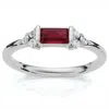 Pompeii3 1/3ct Thin Ruby Diamond Stackable Wedding Ring 14k Gold Lab Grown In Multi