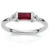 Pompeii3 1/3ct Thin Ruby Diamond Stackable Wedding Ring 14k Gold Lab Grown In Metallic