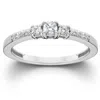 Pompeii3 1/3ct Three Stone Round Diamond Engagement Ring 14k White Gold In Multi