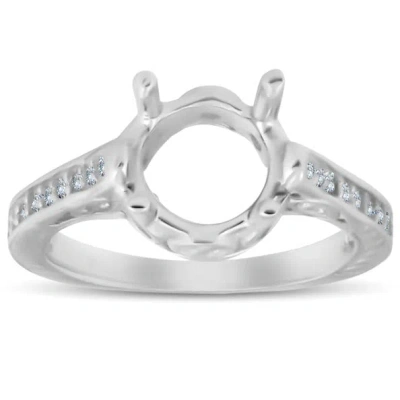 Pompeii3 1/3ct Vintage 14k White Gold Diamond Engagement Ring Setting In Multi