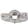 Pompeii3 1/3ct Vintage Diamond Semi Mount Engagement Ring Setting In Multi
