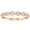 Pompeii3 1/4 Carat (ctw) Round White Diamond Ladies Swirl Wedding Ring 10k Rose Gold In Silver