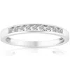 Pompeii3 1/4 Ct Diamond Channel Set Wedding Ring 10k White Gold In Silver