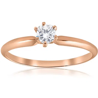 Pompeii3 1/4 Ct Solitaire Diamond Engagement Ring 14k Rose Gold In Multi