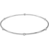 Pompeii3 1/4 Ct Tdw Bezel Station Diamond Bangle Bracelet 14k White Gold 8" In Multi