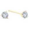 Pompeii3 1/4 Ct Tdw Round Lab Grown Diamond Studs In Platinum, 14k White Or Yellow Gold In Gold