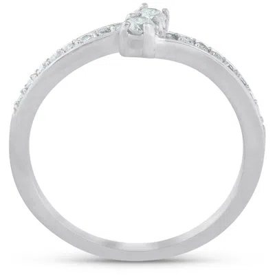 Pompeii3 1/4 Ct Two Stone Diamond Engagement Forever Us Ring White Gold Anniversary Band In Metallic