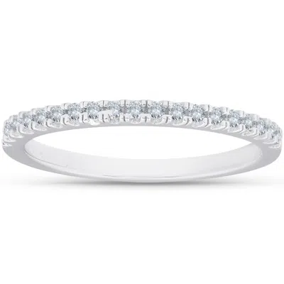 Pompeii3 1/4 Cttw Diamond Stackable Womens Wedding Ring 10k White Gold In Multi