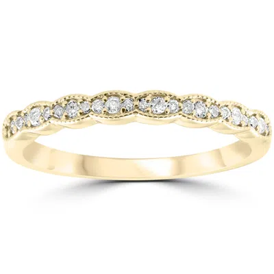 Pompeii3 1/4 Cttw Diamond Stackable Womens Wedding Ring 14k Yellow Gold In Brown