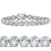 Pompeii3 14.55ct Tw Round-cut Diamond Tennis Bracelet 7" 18k White Gold Lab Grown In Multi