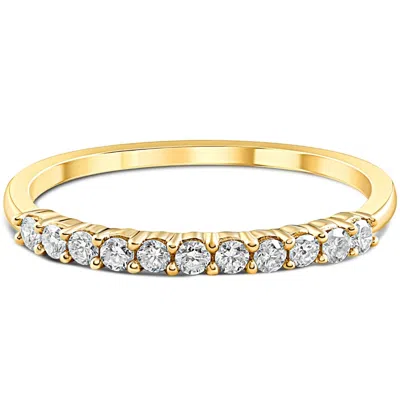 Pompeii3 1/4ct 14k Yellow Gold Diamond Wedding Anniversary Ring Band In Multi