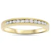 Pompeii3 1/4ct 14k Yellow Gold Diamond Wedding Guard Stack Ring In Silver