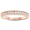 Pompeii3 1/4ct Channel Set Diamond Wedding Ring 14k Rose Gold In Multi