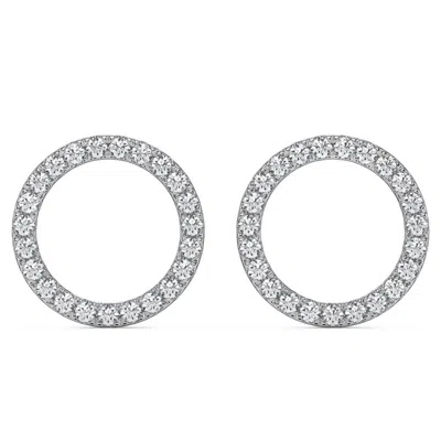 Pompeii3 1/4ct Circle Diamond Earrings In White, Yellow, Or Rose Gold Lab Grown