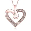 Pompeii3 1/4ct Diamond Curve Heart Shape Pendant Necklace In White, Yellow, Or Rose Gold In Multi