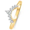 Pompeii3 1/4ct Diamond Curved Wedding Anniversary Engagement Guard Ring Gold Lab Grown In Multi