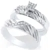 Pompeii3 1/4ct Diamond Engagement Matching Wedding Ring Set 14k White Gold In Multi