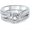 Pompeii3 1/4ct Diamond Engagement Mount Set 14k White Gold In Silver