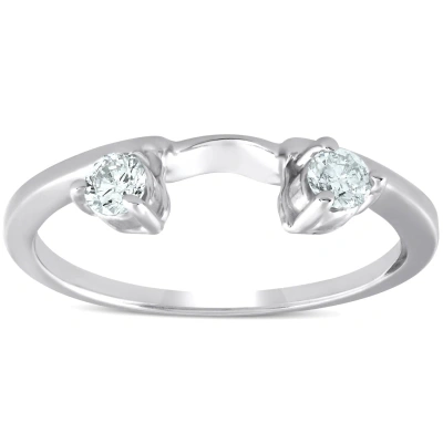 Pompeii3 1/4ct Diamond Engagement Ring Wedding Band Enhancer 14k White Gold In Multi