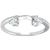 Pompeii3 1/4ct Diamond Engagement Ring Wedding Band Enhancer 14k White Gold In Silver