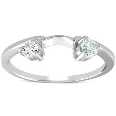 Pompeii3 1/4ct Diamond Engagement Ring Wedding Band Enhancer 14k White Gold In Silver