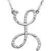 Pompeii3 1/4ct Diamond "l" Initial Pendant 18" Necklace 14k White Gold In Multi