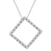 Pompeii3 1/4ct Diamond Pendant 10k White Gold 7/8" Tall In Silver
