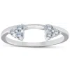Pompeii3 1/4ct Diamond Ring Enhancer Wedding Ring 14k White Gold In Silver