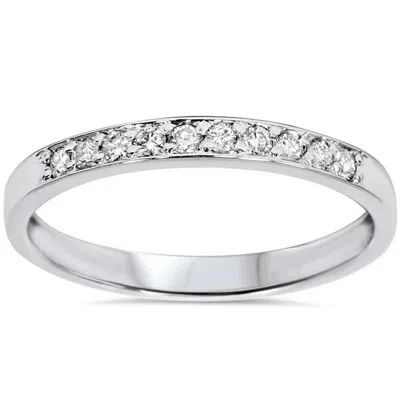Pompeii3 1/4ct Diamond Stackable Wedding Ring 14k White Gold In Multi
